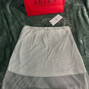 Akira White Rave Skirt